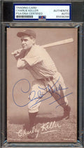Charlie Keller PSA DNA Signed 1947-66 Exhibit Rookie Autograph