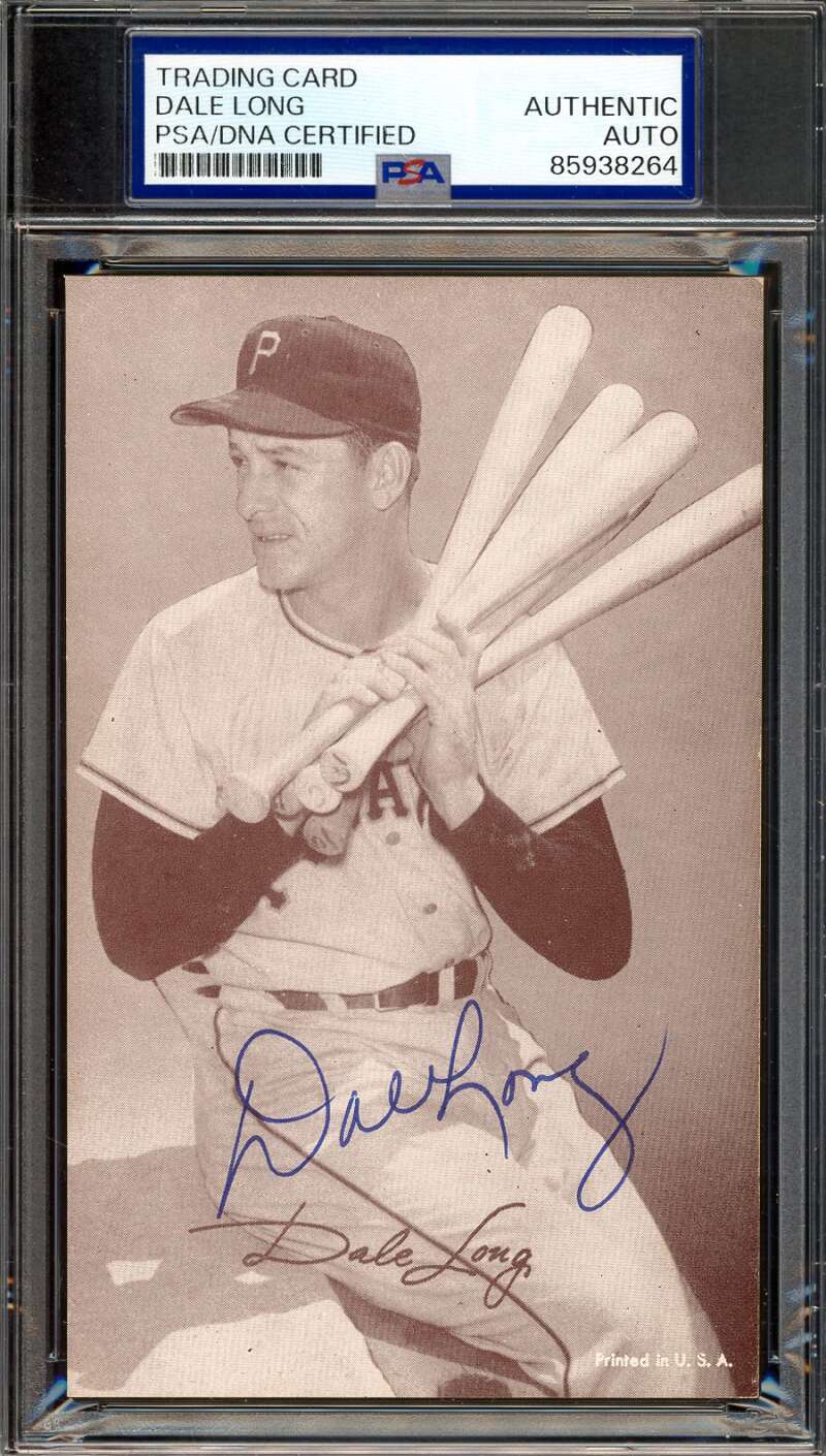 Dale Long PSA DNA Signed 1947-66 Exhibit Rookie Autograph