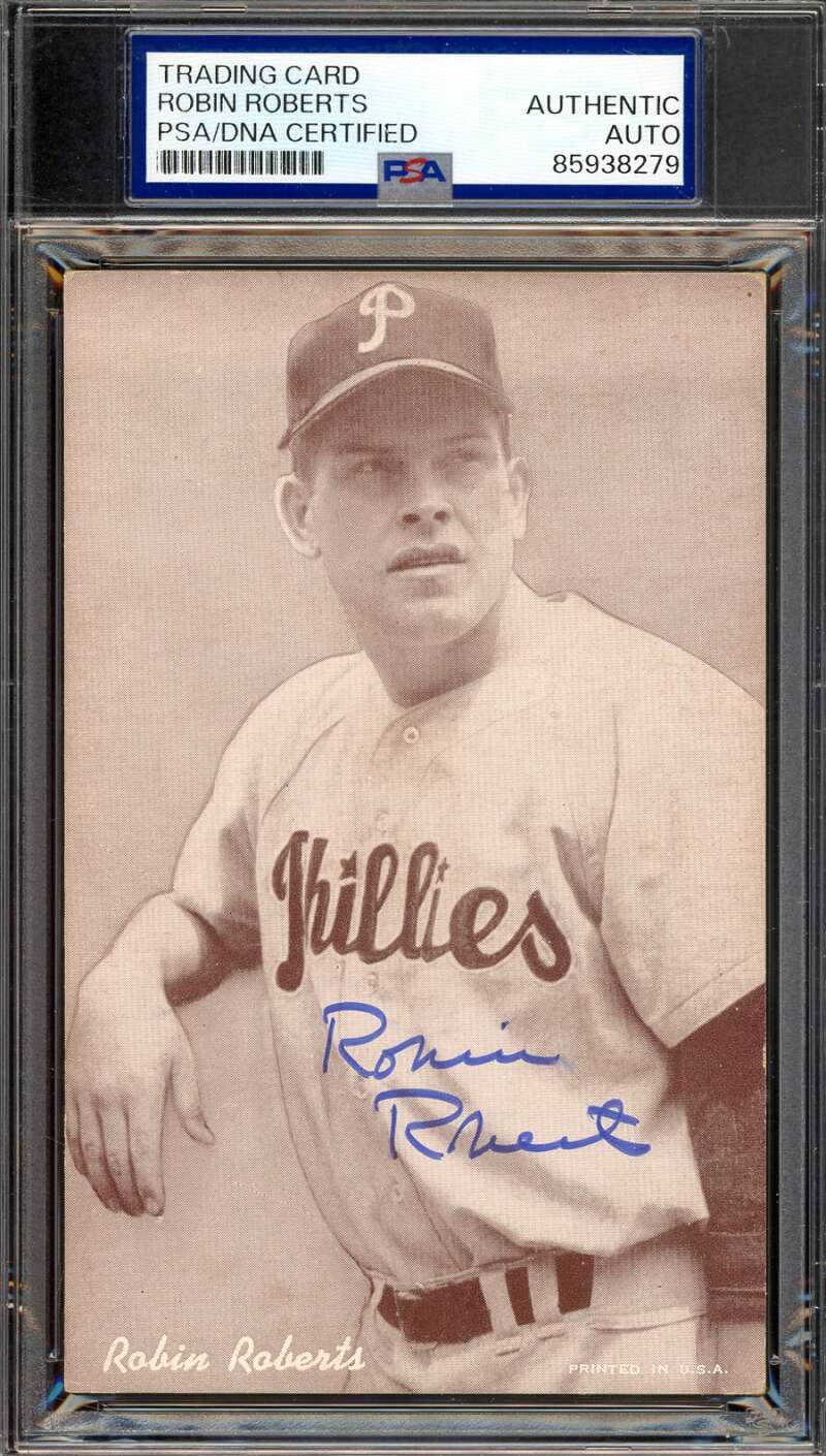 Robin Roberts PSA DNA Signed 1947-66 Exhibit Rookie Autograph