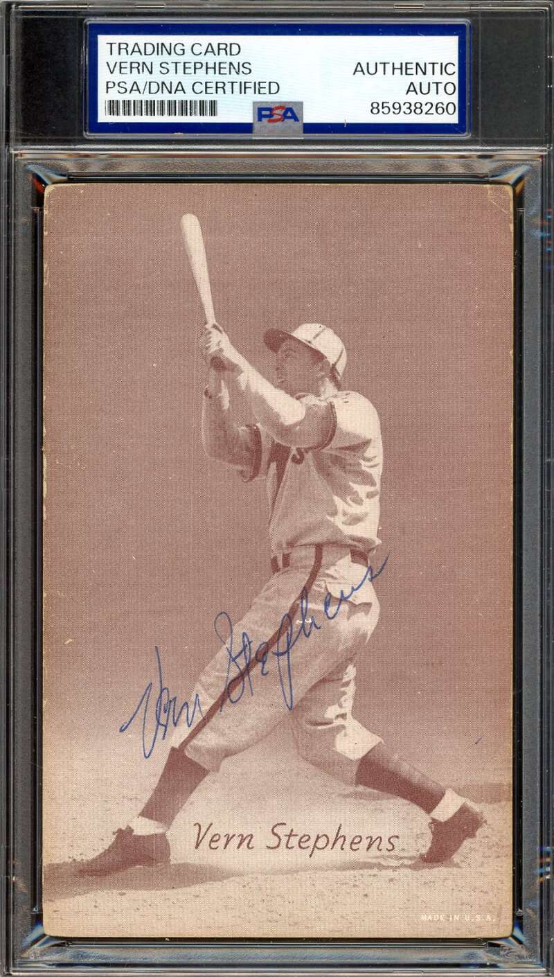 Vern Stephens PSA DNA Signed 1947-66 Exhibit Rookie Autograph