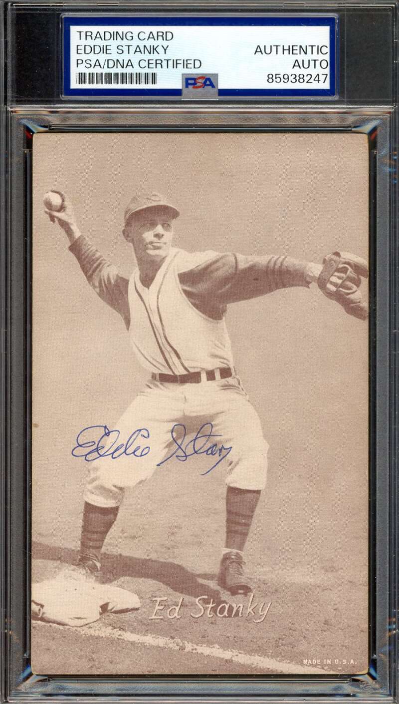 Eddie Stanky PSA DNA Signed 1947-66 Exhibit Rookie Autographed