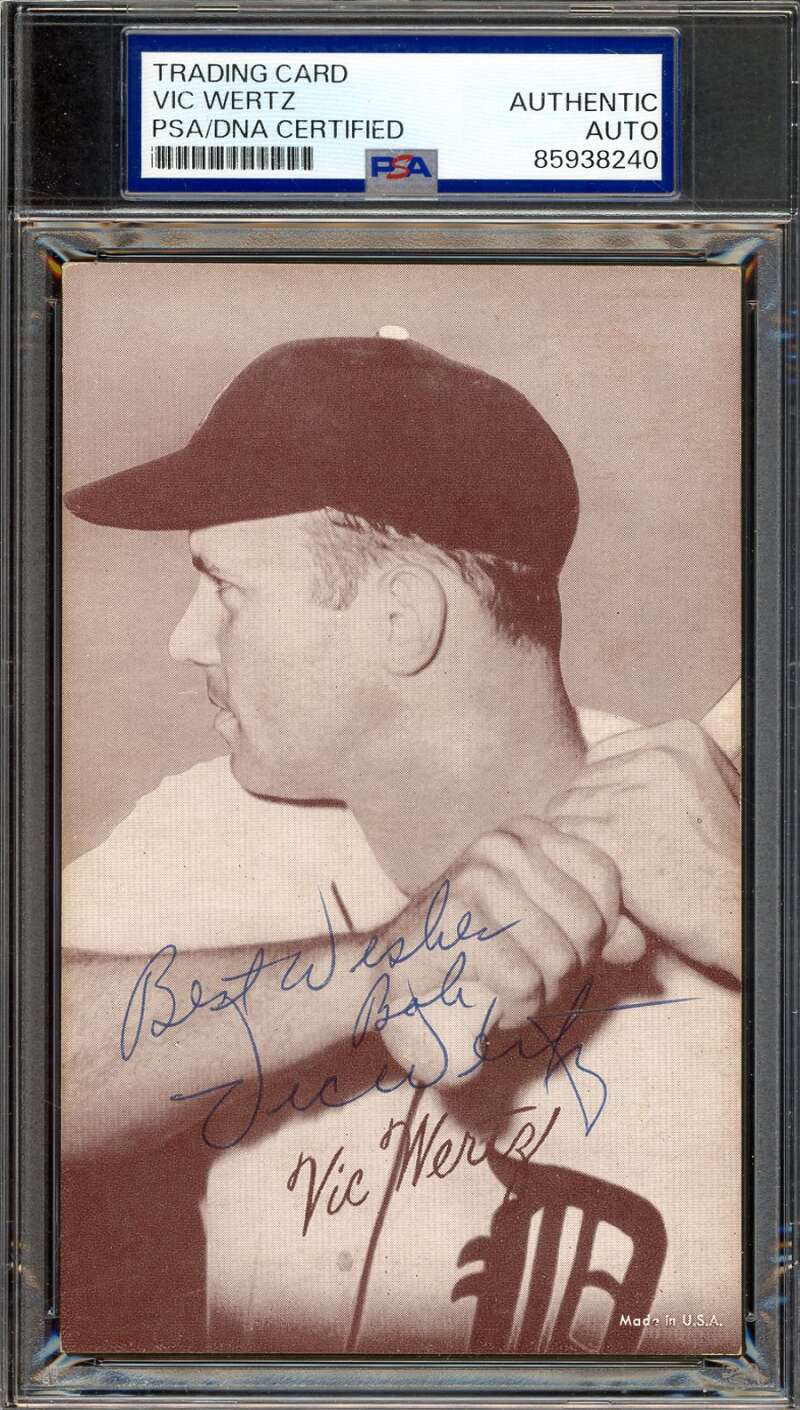Vic Wertz PSA DNA Signed 1947-66 Exhibit Rookie Autograph