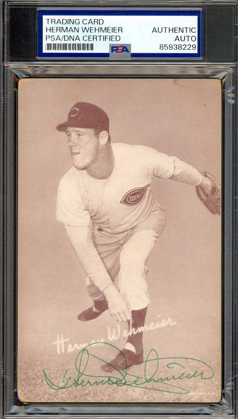 Herman Wehmeier PSA DNA Signed 1947-66 Exhibit D.73 Rookie Autograph