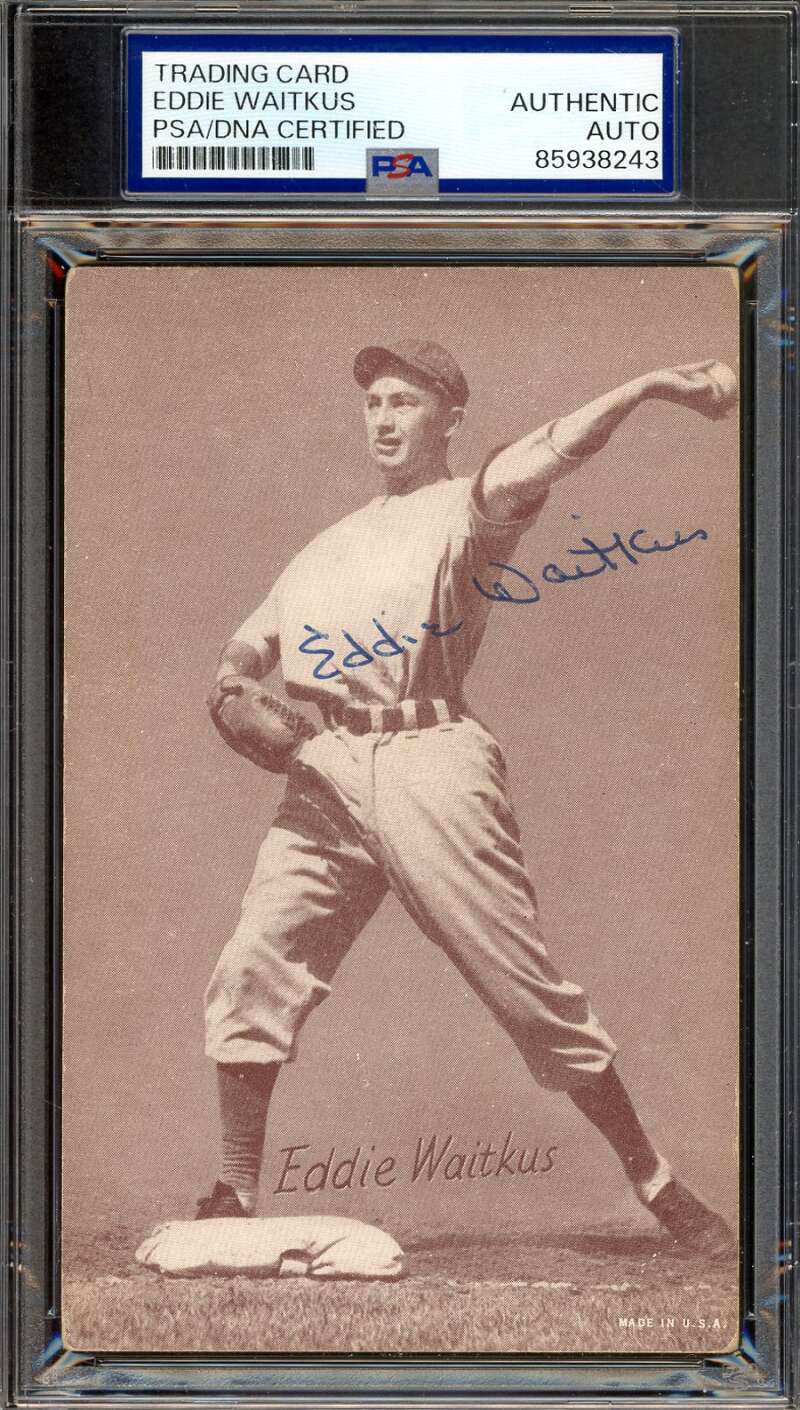 Eddie Waitkus PSA DNA Signed 1947-66 Exhibit D.72 Rookie Autographed