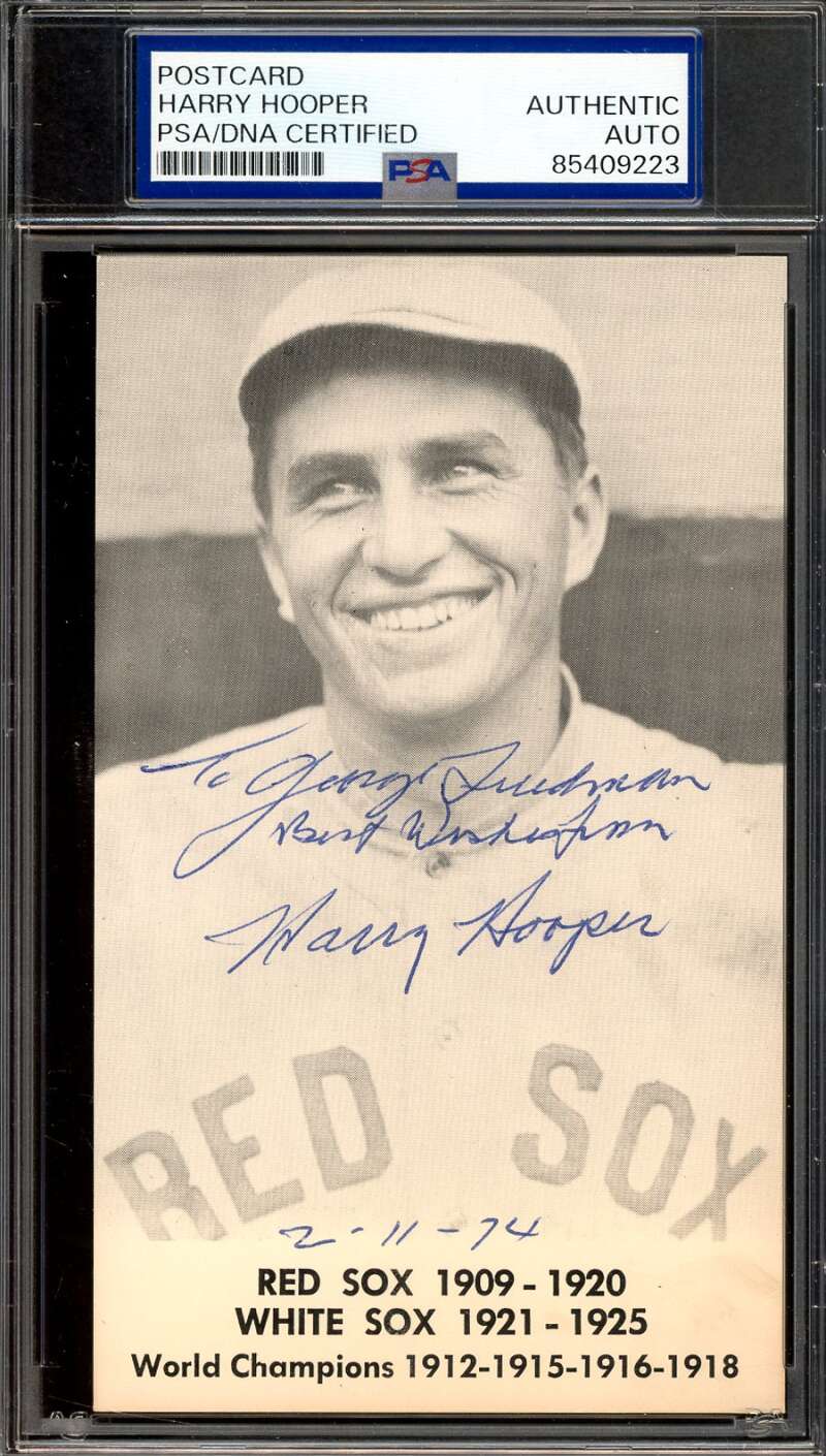 Harry Hooper PSA DNA Signed Photo Postcard Autograph