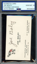 Joe Boley PSA DNA Signed Philadelphia Ahtletics Buisness Card Autograph
