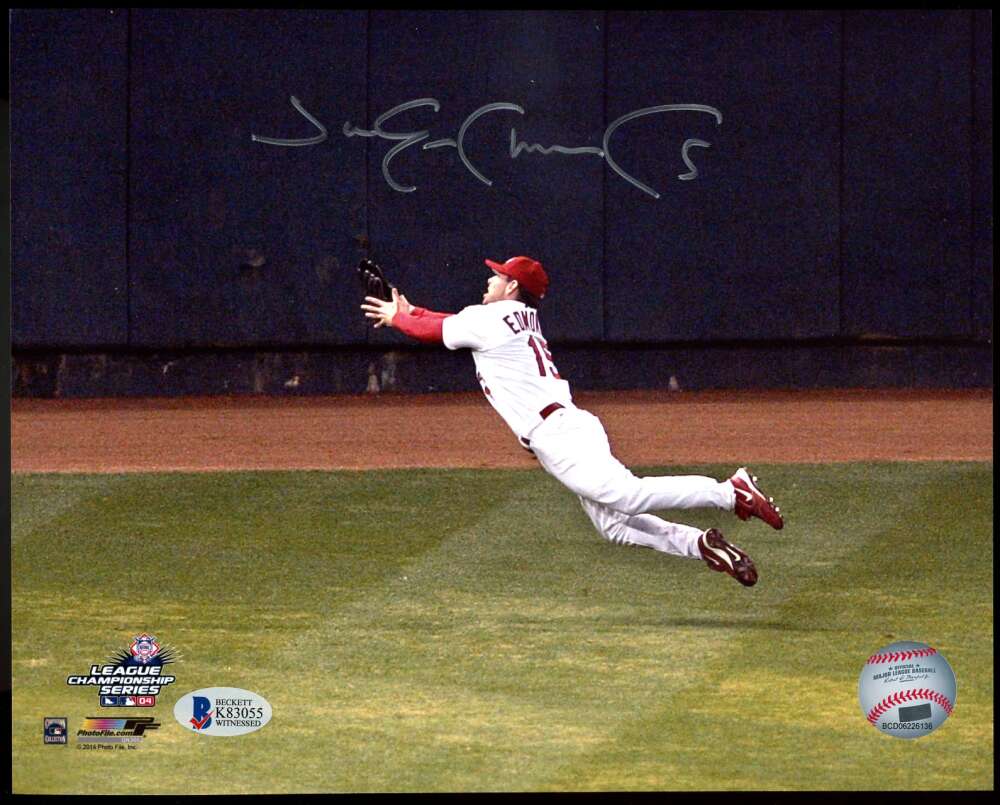 Jim Edmonds Beckett BAS Signed 8x10 Photo Autograph Cardinals