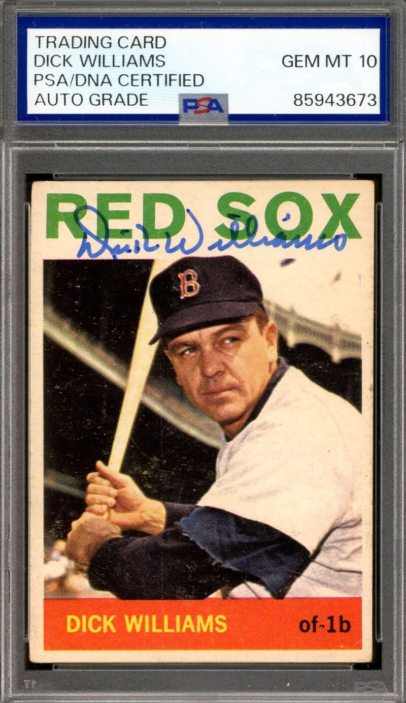 Dick Williams Gem Mint 10 PSA DNA Signed 1964 Topps Autograph