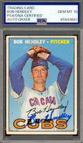 Bob Hendley Gem Mint 10 PSA DNA Signed 1967 Topps Autograph
