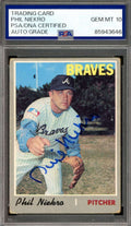 Phil Niekro Gem Mint 10 PSA DNA Signed 1970 Topps Autograph