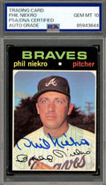 Phil Niekro Gem Mint 10 PSA DNA Signed 1971 Topps Autograph