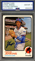 Fergie Jenkins Gem Mint 10 PSA DNA Signed 1973 Topps Autograph