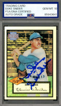 Duke Snider Gem Mint 10 PSA DNA Signed 2001 Topps Archives Reserve Autograph