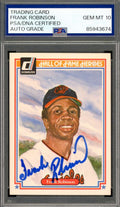Frank Robinson Gem Mint 10 PSA DNA Signed 1983 Donruss Hall of Fame Heroes Autograph