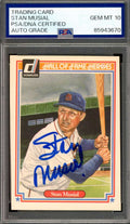 Stan Musial Gem Mint 10 PSA DNA Signed 1983 Donruss Hall of Fame Heroes Autograph