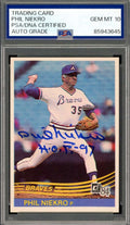 Phil Niekro Gem Mint 10 PSA DNA Signed 1984 Donruss Autograph