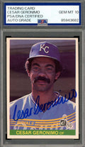 Cesar Geronimo Gem Mint 10 PSA DNA Signed 1984 Donruss Autograph
