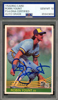 Robin Yount Gem Mint 10 PSA DNA Signed 1984 Donruss Autograph