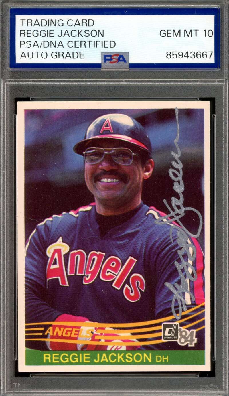 Reggie Jackson Gem Mint 10 PSA DNA Signed 1984 Donruss Autograph