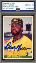 Dave Parker Gem Mint 10 PSA DNA Signed 1984 Donruss Autograph