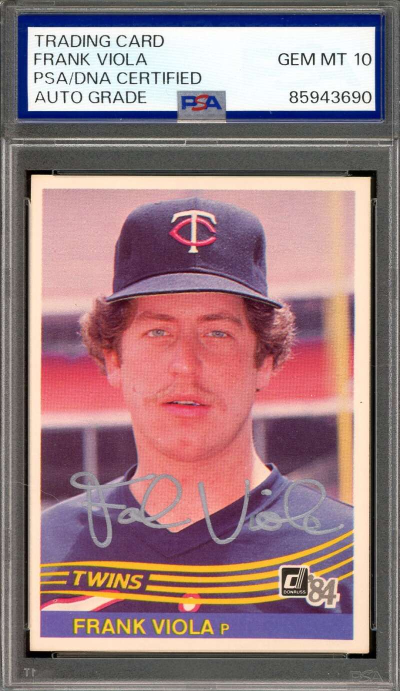 Frank Viola Gem Mint 10 PSA DNA Signed 1984 Donruss Autograph
