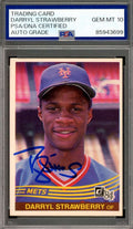 Darryl Strawberry Gem Mint 10 PSA DNA Signed 1984 Donruss Rookie Autograph