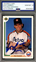 Ken Caminiti Gem Mint 10 PSA DNA Signed 1991 Upper Deck Autograph