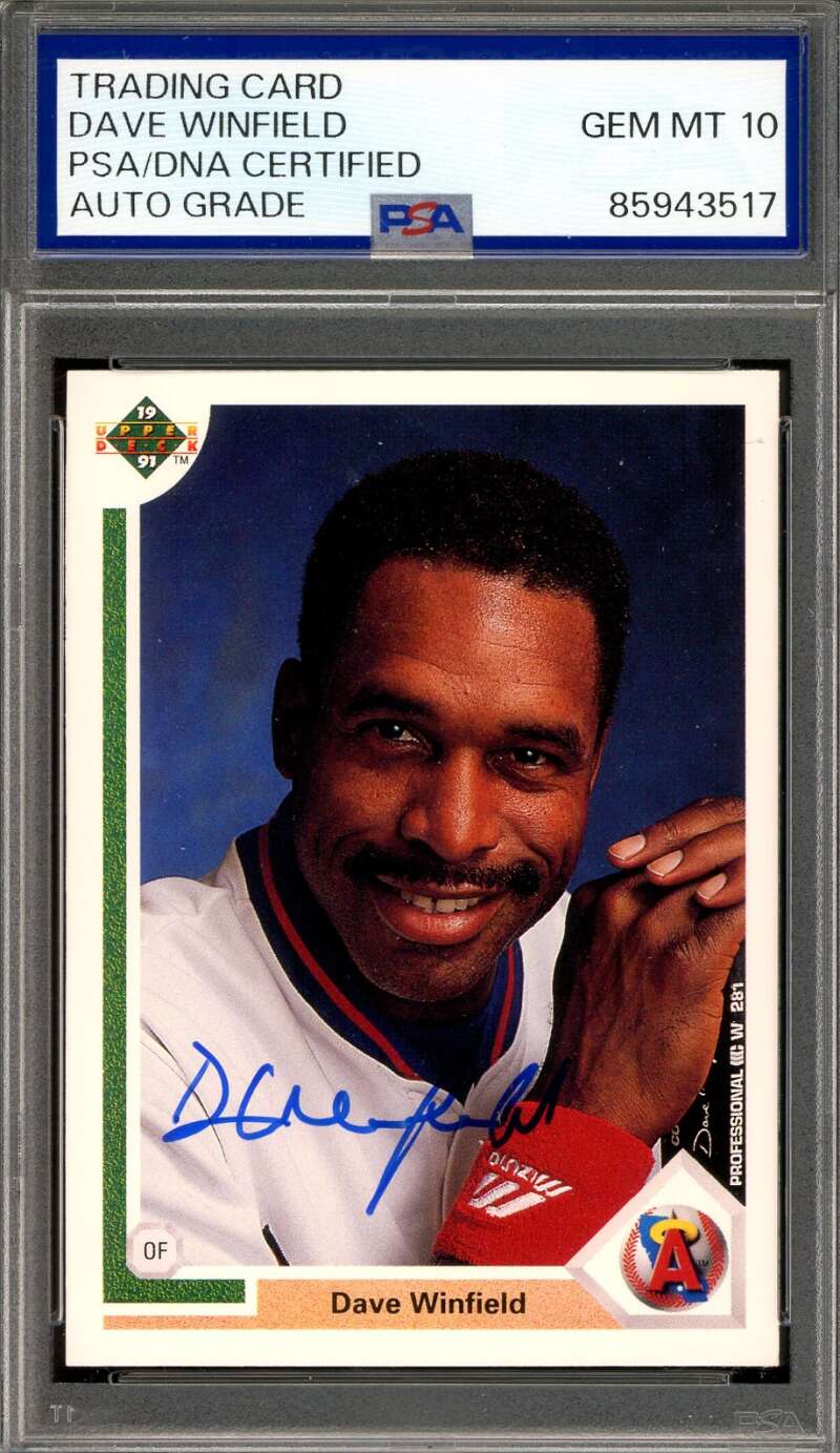 Dave Winfield Gem Mint 10 PSA DNA Signed 1991 Upper Deck Autograph
