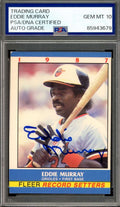 Eddie Murray Gem Mint 10 PSA DNA Signed 1987 Fleer Record Setters Autograph
