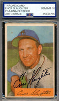 Enos Slaughter Gem Mint 10 PSA DNA Signed 1954 Bowman Autograph