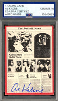 Al Kaline Gem Mint 10 PSA DNA Signed 1981 Detroit News Autograph