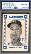 Walter Alston Gem Mint 10 PSA DNA Signed 1980 TCMA All Time Dodgers Autograph