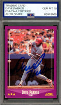 Dave Parker Gem Mint 10 PSA DNA Signed 1988 Score Autograph