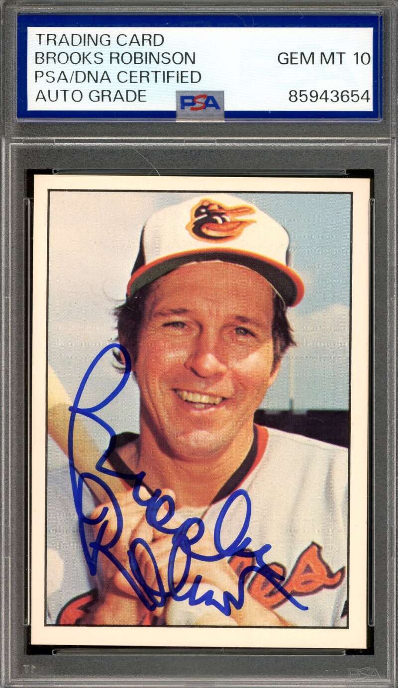 Brooks Robinson Gem Mint 10 PSA DNA Signed 1975 SSCP Autograph