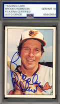 Brooks Robinson Gem Mint 10 PSA DNA Signed 1975 SSCP Autograph