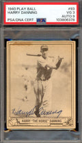 Harry Danning Mint 9 PSA DNA Signed 1940 Play Ball Autograph