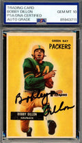 Bobby Dillon Gem Mint 10 PSA DNA Signed 1955 Bowman Autograph