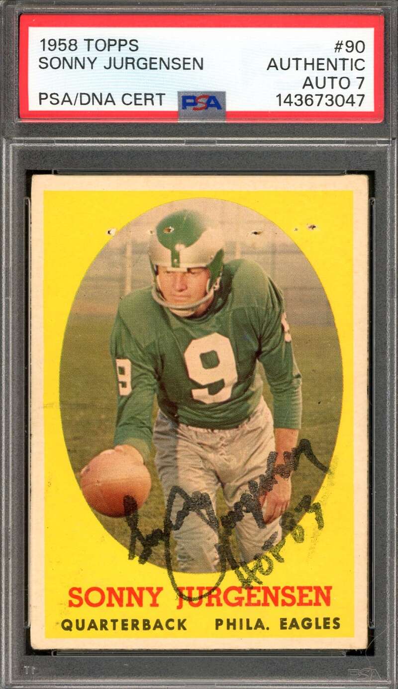 Sonny Jurgensen PSA DNA Signed 1958 Topps Rookie Autograph