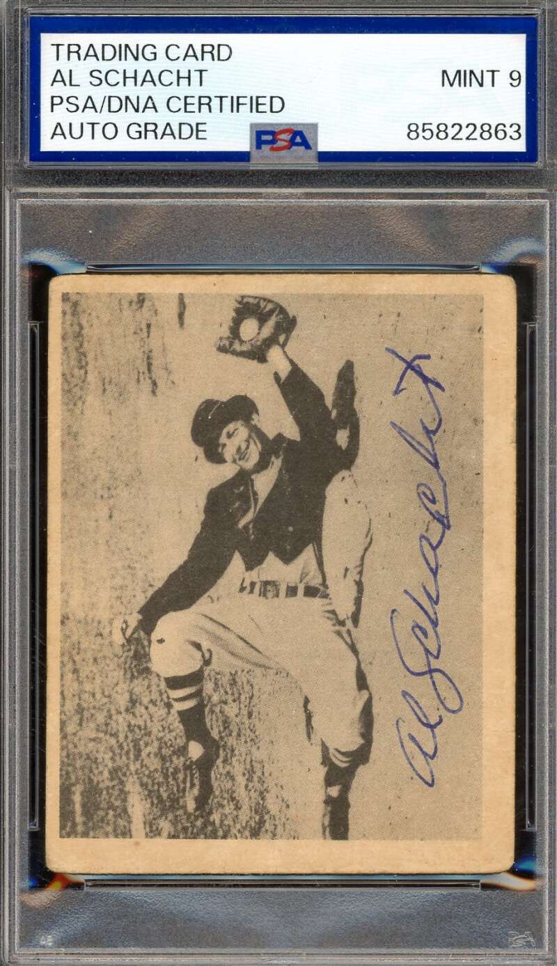 Al Schacht Mint 9 PSA DNA Signed 1939 Play Ball Autograph