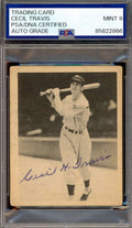 Cecil Travis Mint 9 PSA DNA Signed 1939 Play Ball Autograph