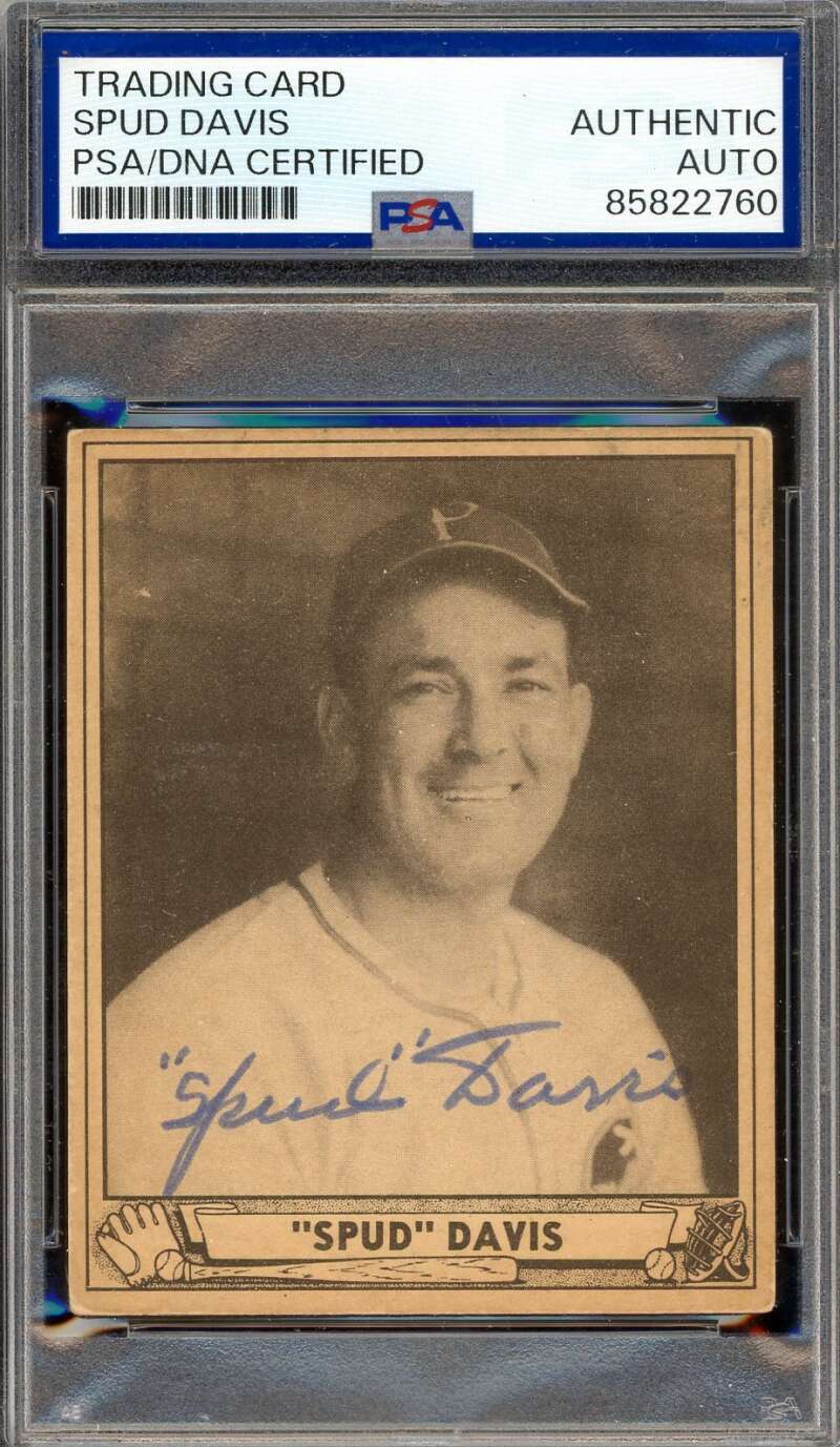 Spud Davis PSA DNA Signed 1940 Play Ball Autograph