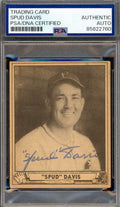 Spud Davis PSA DNA Signed 1940 Play Ball Autograph