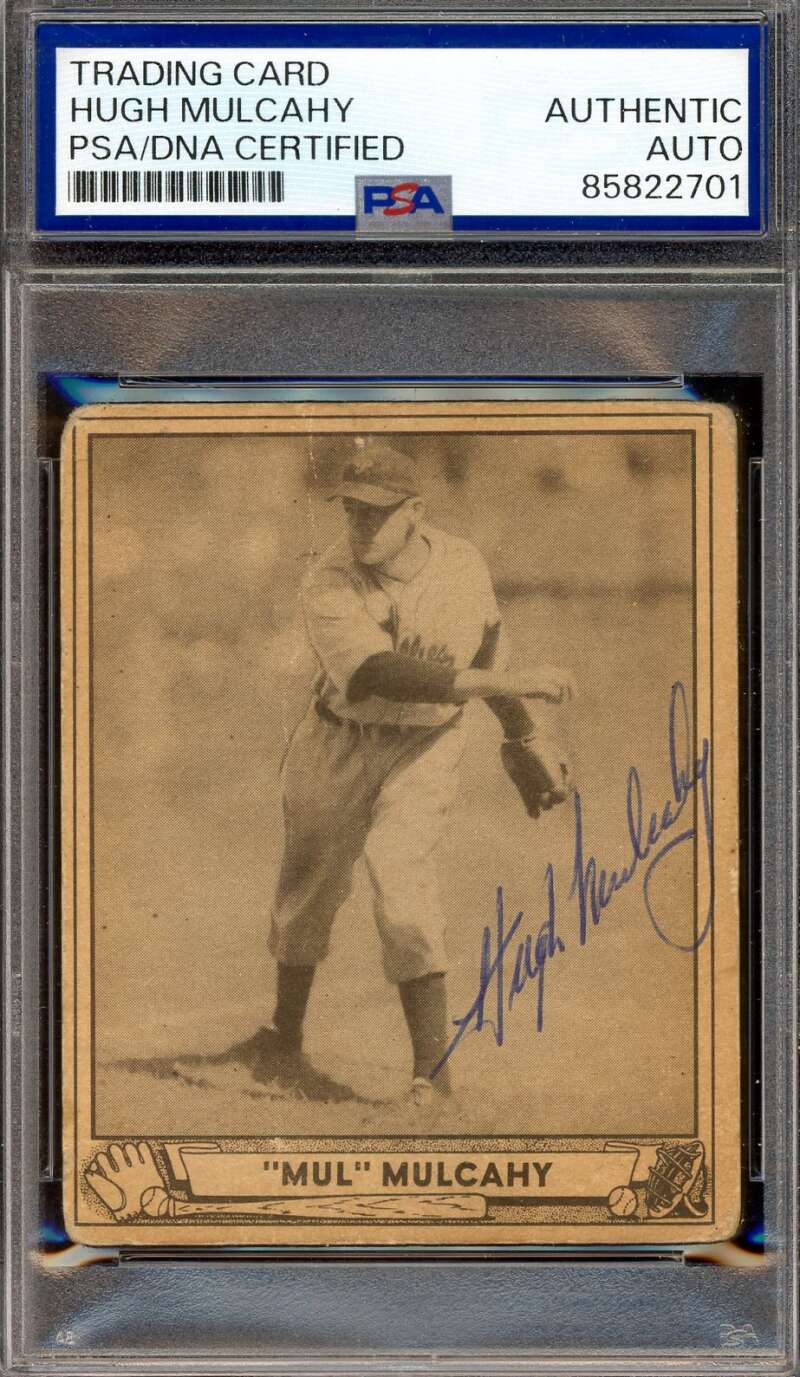 Hugh Mulcahy PSA DNA Signed 1940 Play Ball Autograph
