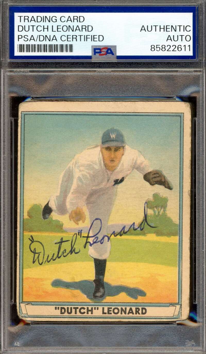 Dutch Leonard PSA DNA Signed 1941 Play Ball Autograph
