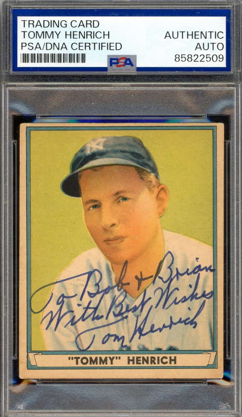 Tommy Henrich PSA DNA Signed 1941 Play Ball Autograph