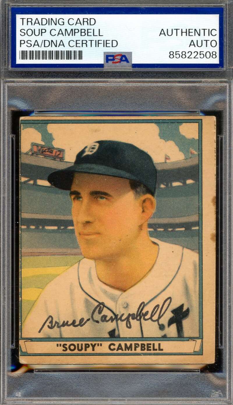 Soup Campbell PSA DNA Signed 1941 Play Ball Autograph