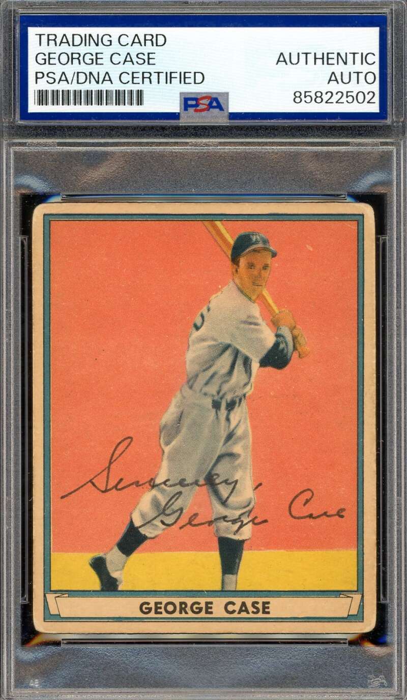 George Case PSA DNA Signed 1941 Play Ball Autograph