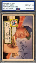 Johnny Mize Gem Mint 10 PSA DNA Signed 1952 Topps Autograph