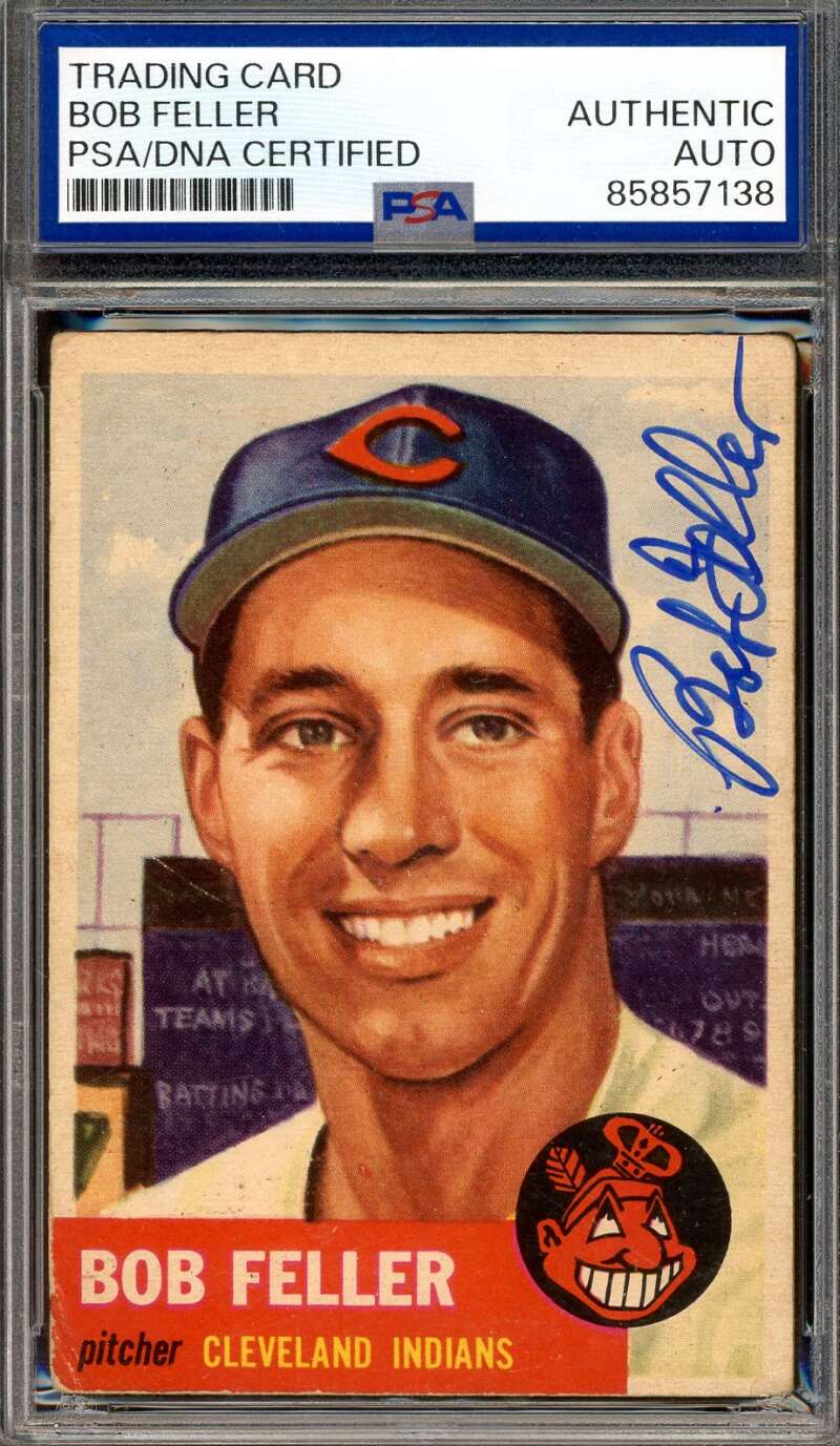 Bob Feller PSA DNA Signed 1953 Topps Autograph
