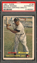 Minnie Minoso PSA DNA Vintage Signed 1957 Topps Autograph